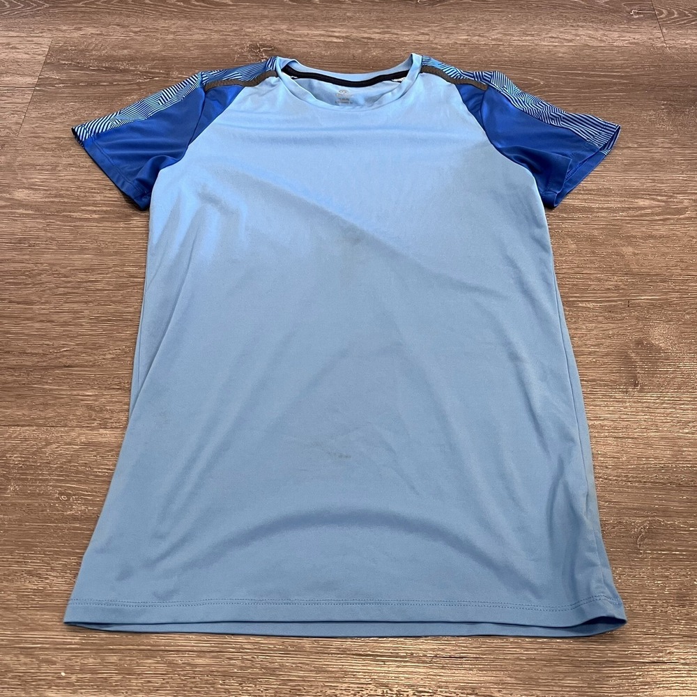 Champion Shirt Girls 16-18 XL Blue T-Shirt duo dry youth Top workout Casual